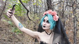 Halloween Cosplayes lány popóba rakva